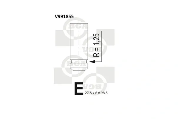 Клапан впускний V991855 BGA