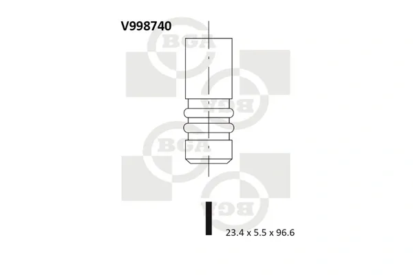 Клапан випускний V998740 BGA