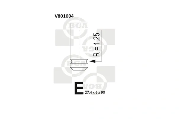 Клапан випускний V801004 BGA