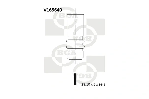 Клапан впускний V165640 BGA