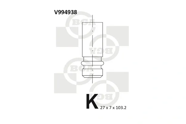 Клапан випускний V994938 BGA