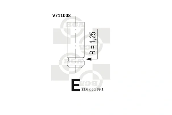 Клапан випускний V711008 BGA