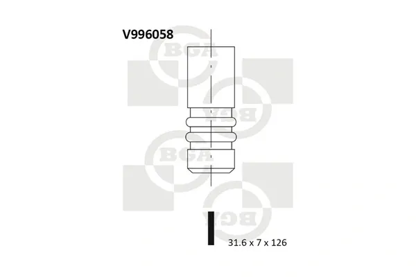 Клапан випускний V996058 BGA