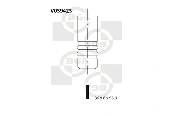 Клапан впускний V039423 BGA