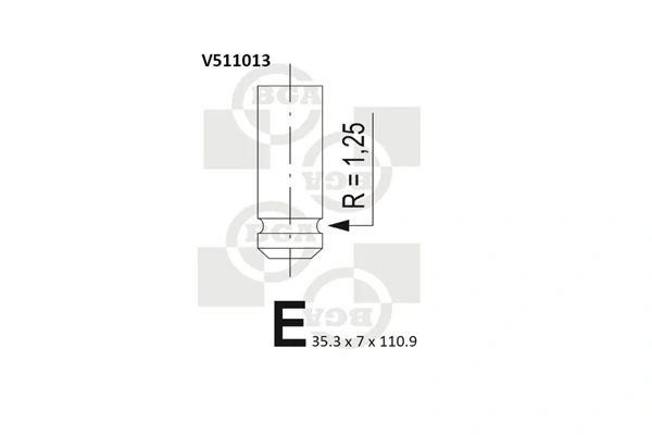 Клапан впускний V511013 BGA