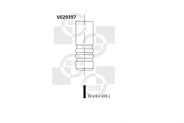 Клапан впускний V029397 BGA