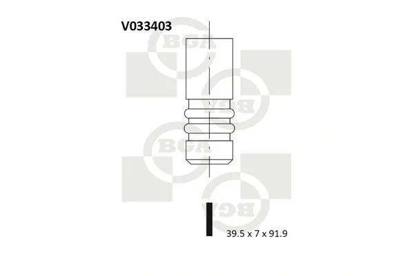 Клапан впускний V033403 BGA