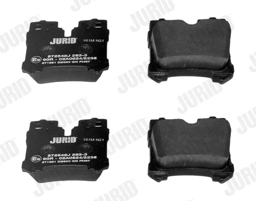 Задні гальмівні колодки 572648J Jurid/Bendix
