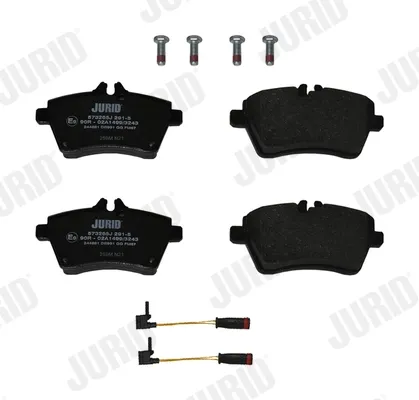 Передні тормозні колодки 573265J Jurid/Bendix