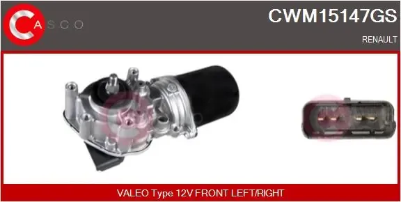 Двигун склоочисника лобового скла (трапеції) CWM15147GS Casco