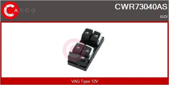 Кнопковий блок керування склопідіймачами передній лівий CWR73040AS Casco