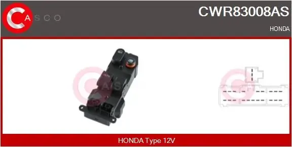 Кнопковий блок керування склопідіймачами передній лівий CWR83008AS Casco