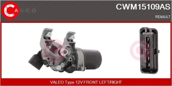 Двигун склоочисника лобового скла (трапеції) CWM15109AS Casco