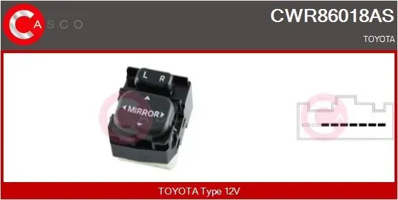 Блок керування дзеркалами заднього виду CWR86018AS Casco