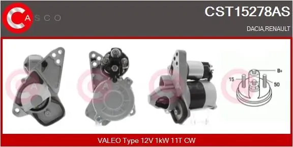 Стартер CST15278AS Casco