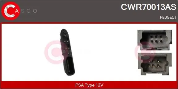 Кнопковий блок керування склопідіймачами передній лівий CWR70013AS Casco