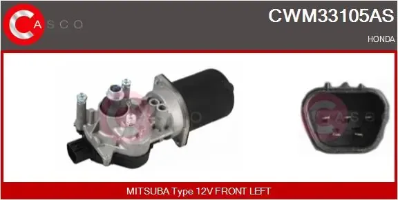 Двигун склоочисника лобового скла (трапеції) CWM33105AS Casco