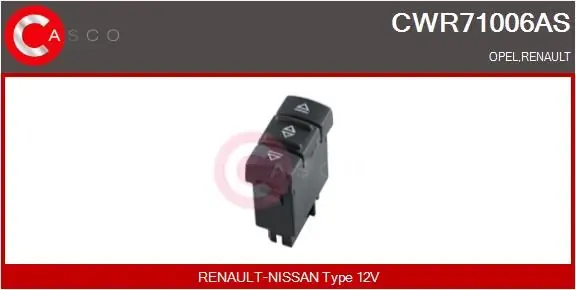 Кнопковий блок керування склопідіймачами передній лівий CWR71006AS Casco