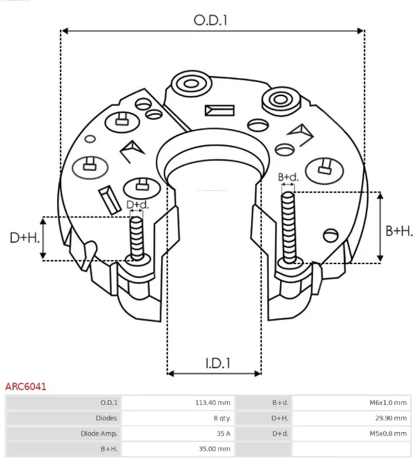 Міст доданий генератора As-pl ARC6041 ціна, від