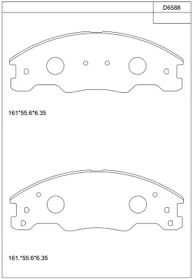 Передні тормозні колодки KD6588 Asimco