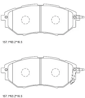 Передні тормозні колодки KD3723 Asimco