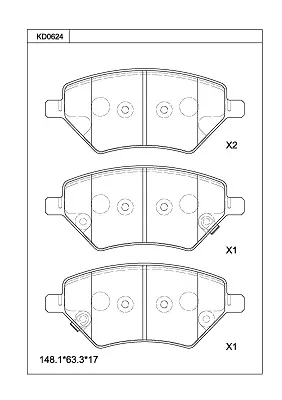 Передні тормозні колодки T153501080 Chery