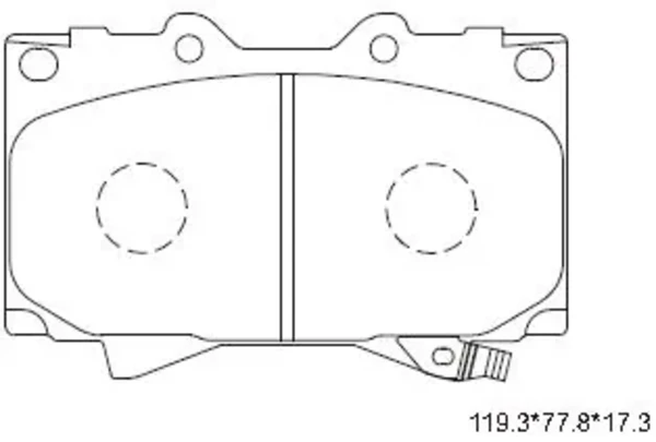 Передні тормозні колодки KD2208 Asimco