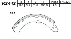 Колодки гальмові задні, барабанні 0449436300 Toyota