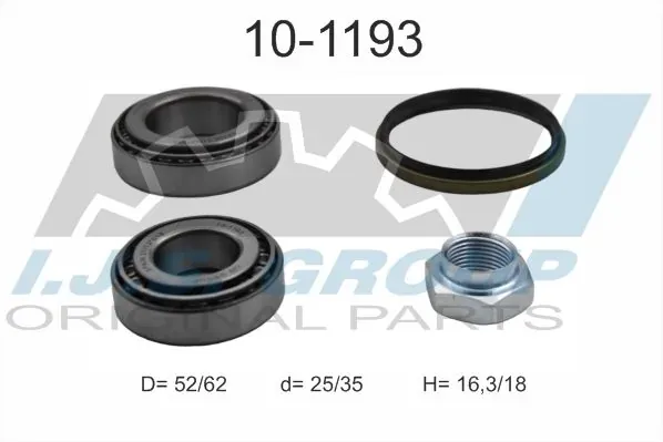 Підшипник задньої ступиці 101193 IJS Group