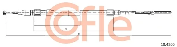 Трос ручного гальма задній, правий/лівий 104266 Cofle