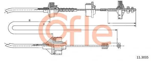 Трос зчеплення 113035 Cofle