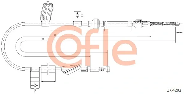 Трос ручного гальма задній, правий Honda Civic VI