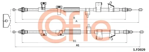 Трос ручного гальма задній, правий/лівий 921FD029 Cofle