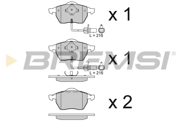 Передні тормозні колодки BP2816 Bremsi