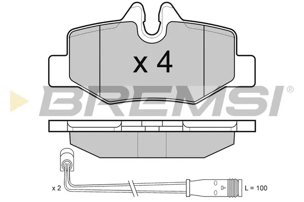 Задні гальмівні колодки BP3101 Bremsi