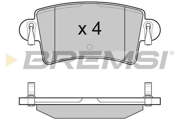 Задні гальмівні колодки BP3074 Bremsi
