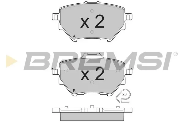 Задні гальмівні колодки BP3561 Bremsi