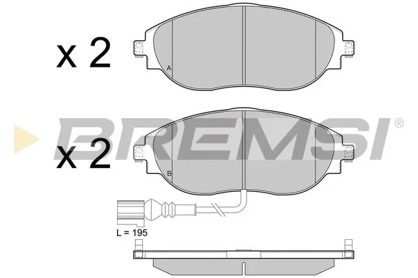 Передні тормозні колодки BP3474 Bremsi
