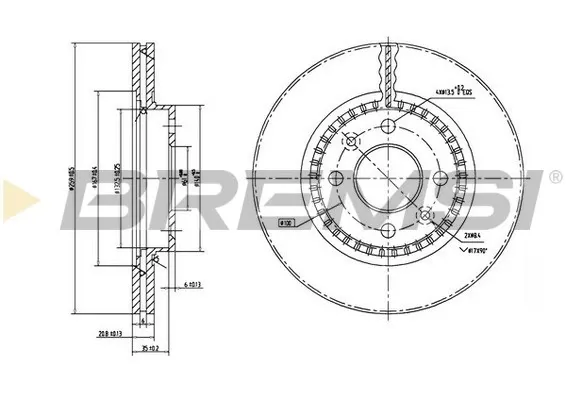Гальмівні диски передні CD7096V Bremsi