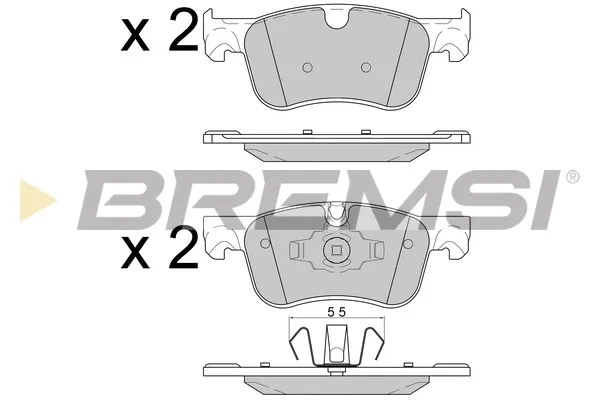 Передні тормозні колодки BP3597 Bremsi
