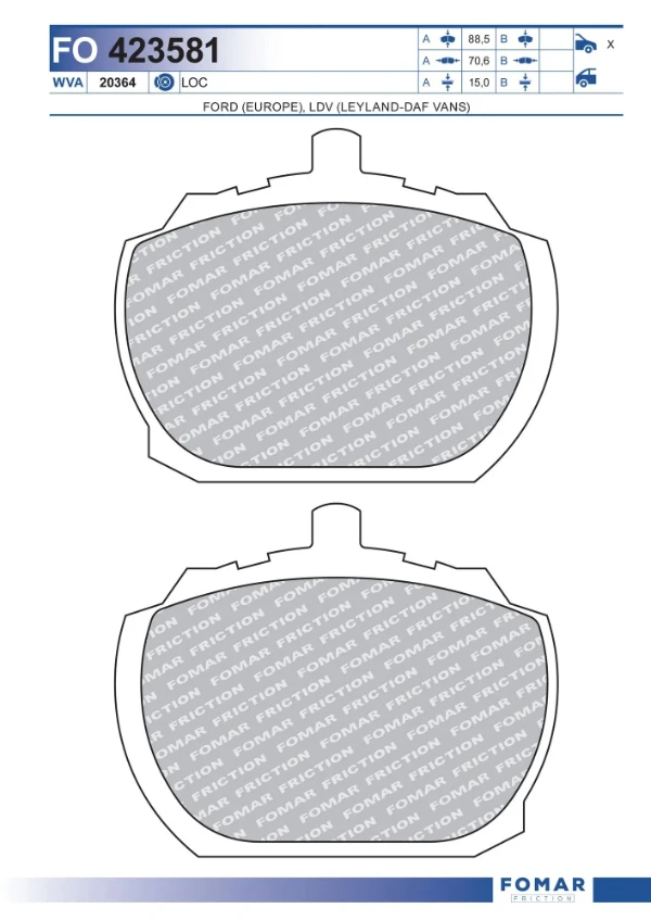 Передні тормозні колодки 520243 Triumph
