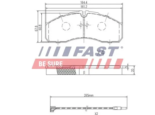 Передні тормозні колодки FT29117 Fast