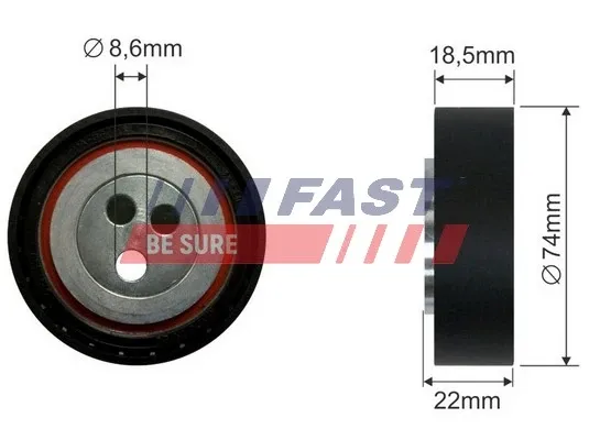 Натягувач приводного ременя FT44587 Fast