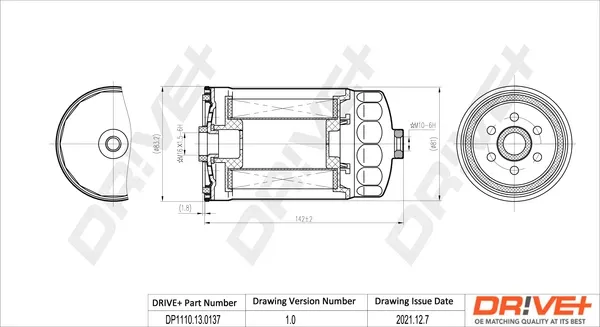 Паливний фільтр DP1110130137 Dr!ve+