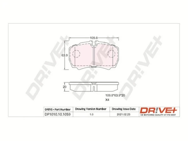 Задні гальмівні колодки DP1010101059 Dr!ve+