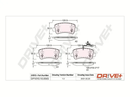 Задні гальмівні колодки DP1010100065 Dr!ve+