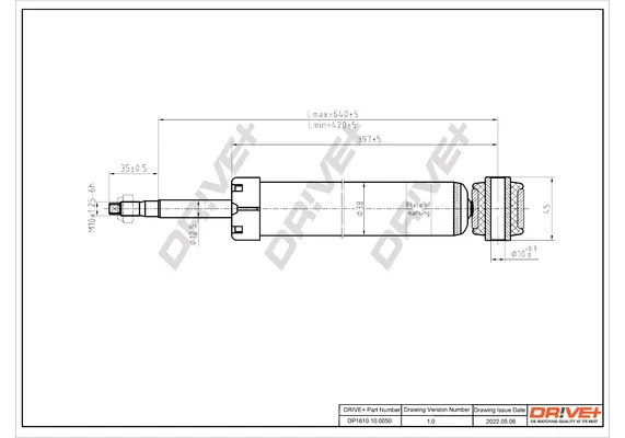 Амортизатор задній DP1610100050 Dr!ve+