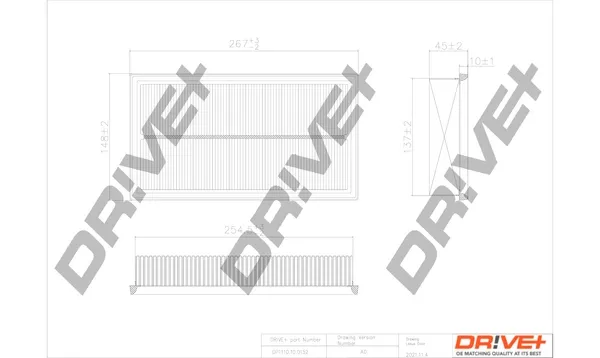 Повітряний фільтр DP1110100152 Dr!ve+