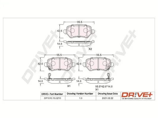 Задні гальмівні колодки DP1010100210 Dr!ve+