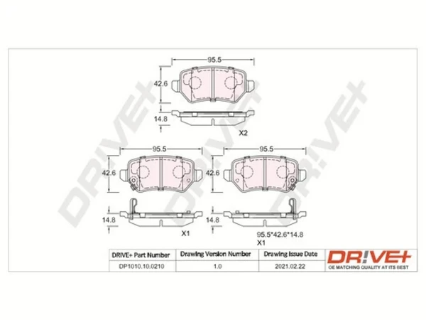Задні гальмівні колодки DP1010100210 Dr!ve+